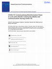 Research paper thumbnail of COVID-19: Contextualizing Misinformation Flows in a US Latinx Border Community (Media and Communication During COVID-19)