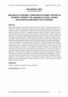 Research paper thumbnail of Influence of Teachers' Competence in Subject Matter on Students' Interest the Learning of Social Studies Education in Akwa Ibom State in Nigeria