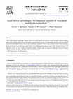 Research paper thumbnail of Early mover advantages: An empirical analysis of European mobile phone markets