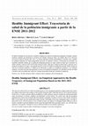 Research paper thumbnail of Healthy Immigrant Effect: Trayectoria de salud de la población inmigrante a partir de la ENSE 2011-2012