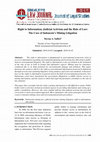 Research paper thumbnail of Right to Information, Judicial Activism and the Rule of Law: The case of Indonesia’s mining litigation