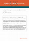 Research paper thumbnail of Positing for Balancing: Investment Treaty Rights and the Rights of Citizens