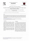 Research paper thumbnail of The Effect of Unilateral Side Flushing on the Integrity of the Workpiece under Different Machining Conditions