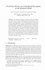 Research paper thumbnail of CCA2 Key-Privacy for Code-Based Encryption in the Standard Model