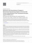 Research paper thumbnail of Behavioral and Neurochemical Changes in Mesostriatal Dopaminergic Regions of the Rat after Chronic Administration of the Cannabinoid Receptor Agonist WIN55,212-2