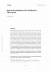 Research paper thumbnail of Sprechaktreduktion bei delokutiver Derivation