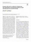 Research paper thumbnail of Predatory fish species as indicators of biodiversity: their distribution in environmental gradients in small and mid-sized rivers in Eastern Europe