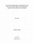 Research paper thumbnail of Analysis of rice profitability and marketing chain: the case of Fogera Woreda, South Gondar Zone, Amhara National Regional State, Ethiopia