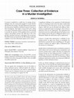 Research paper thumbnail of Case Three: Collection of Evidence in a Murder Investigation