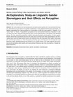 Research paper thumbnail of An Exploratory Study on Linguistic Gender Stereotypes and their Effects on Perception