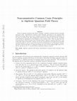 Research paper thumbnail of Noncommutative Common Cause Principles in Algebraic Quantum Field Theory