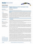 Research paper thumbnail of Mitigation deterrence and the “moral hazard” of solar radiation management