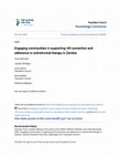 Research paper thumbnail of Engaging communities in supporting HIV prevention and adherence to antiretroviral therapy in Zambia