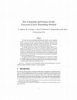 Research paper thumbnail of New Constraints and Features for the University Course Timetabling Problem