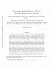 Research paper thumbnail of Determining Feasible Delivery Slots for Attended Home Delivery Services