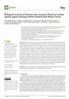 Research paper thumbnail of Biological Activity of Extracts from Aromatic Plants as Control Agents against Spoilage Molds Isolated from Sheep Cheese