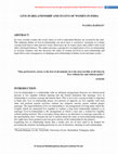 Research paper thumbnail of Live-In-Relationship and Status of Women in India