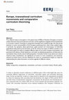 Research paper thumbnail of Europe, transnational curriculum movements and comparative curriculum theorizing