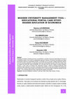 Research paper thumbnail of Modern University Management Tool – Educational Portal Case Study: Higher Education in Economics