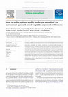 Research paper thumbnail of How do policy options modify landscape amenities? An assessment approach based on public expressed preferences