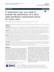 Research paper thumbnail of A randomised cross over study to evaluate the performance of a novel ankle dorsiflexion measurement device for novice users