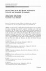 Research paper thumbnail of ORI GIN AL PA PER Survival Ethics in the Real World: The Research University and Sustainable Development