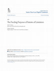 Research paper thumbnail of The Puzzling Purposes of Statutes of Limitation