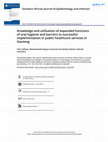 Research paper thumbnail of Knowledge and utilisation of expanded functions of oral hygiene and barriers to successful implementation in public healthcare services in Gauteng