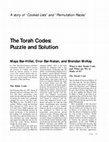 Research paper thumbnail of The Torah Codes: Puzzle and Solution