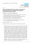 Research paper thumbnail of The Environmental, Social, Governance, and Financial Performance Effects on Companies that Adopt the United Nations Global Compact