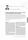 Research paper thumbnail of Thinking strategically about customers: a view from the health and fitness industry