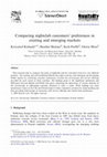 Research paper thumbnail of Comparing nightclub customers’ preferences in existing and emerging markets