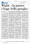 Research paper thumbnail of Wight, "la guerra è legge della giungla", in "Avvenire", 24 marzo 2022 (recensione a M. Wight, Politica di Potenza e Sistemi di Stati, Le due Rose Milano, 2022)