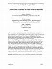 Research paper thumbnail of Some of the properties of wood–plastic composites