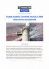 Research paper thumbnail of ACQUA POTABILE: L'ENORME SPRECO IN ITALIA DELLA RISORSA PIÙ PREZIOSA