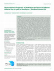 Research paper thumbnail of Physicochemical Properties, GCMS Analysis and Impact of Different  Material Size on yield of Himalayan C. deodara Essential Oil