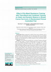 Research paper thumbnail of Effect of Six-Week Resistance Training with Thera-Band and Combined Training on Static and Dynamic Balance in Breast Cancer Survivors: A Randomized Clinical Controlled Trial