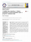 Research paper thumbnail of A modified onlay island flap vs. Mathieu urethroplasty for distal hypospadias repair: A prospective randomised study