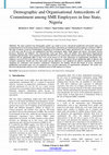 Research paper thumbnail of Demographic and Organisational Antecedents of Commitment among SME Employees in Imo State, Nigeria