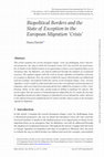 Research paper thumbnail of Biopolitical Borders and the State of Exception in the European Migration ‘Crisis’