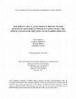 Research paper thumbnail of Working Paper Series the e FF Ect of U . S . Electricity Prices on the Purchase of Energy-Efficient Appliances and Implications for the e FF Ects of Carbon Pricing