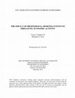 Research paper thumbnail of Working Paper Series the Impact of Professional Sporting Events on Firm-Level Economic Activity