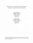 Research paper thumbnail of The Empirical Analysis of Multiproduct Pricing Using Principal Components: An Application to Major League Baseball