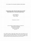 Research paper thumbnail of Exploiting the “Win But Does Not Cover” Phenomenon in College Basketball