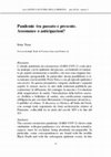 Research paper thumbnail of Pandemie tra passato e presente. Assonanze o anticipazioni?