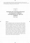 Research paper thumbnail of Standards and continuing professional development for chaplains: Learning pathways for aged care chaplains