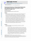 Research paper thumbnail of Developmental trajectories of teacher-student relationships and longitudinal associations with children's conduct problems from Grades 1 to 12