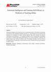 Research paper thumbnail of Emotional Intelligence and Teaching Self-Efficacy as Predictors of Teaching Ability