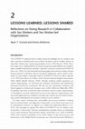 Research paper thumbnail of Lessons Learned, Lessons Shared: Reflections on Doing Research in Collaboration with Sex Workers and Sex Worker-led Organizations