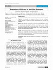 Research paper thumbnail of Evaluation of efficacy of anti-lice shampoo